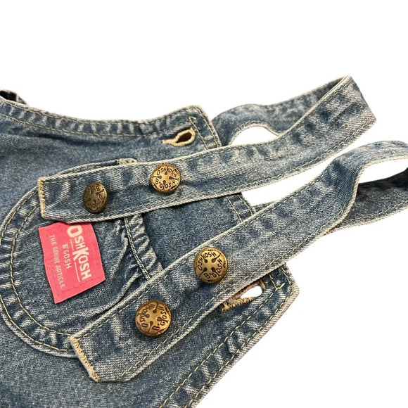 Vintage Oshkosh Denim Bib Shortalls Size 4T - Picture 6 of 7